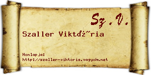 Szaller Viktória névjegykártya